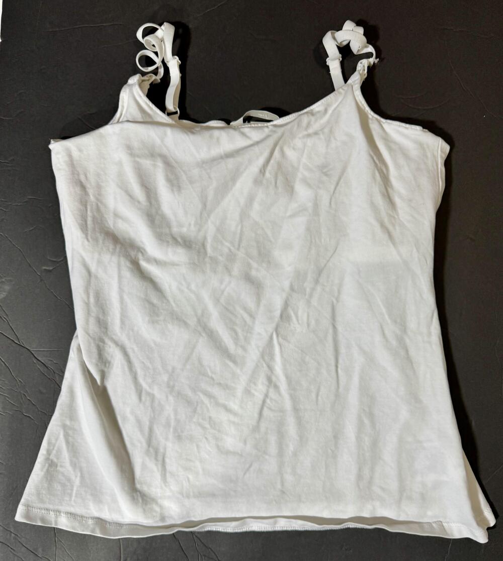 H&M MAMA Tank Top Womens Medium White Maternity Camisole Adjustable Straps